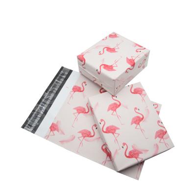China Flamingo Pattern Poly Mailer Bag Custom Design Logo For Shipping for sale