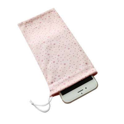 中国 10×20cm マイクロファイバーの電話袋 パーソナライズド 防塵の電話財布ケース 160-230gm 販売のため