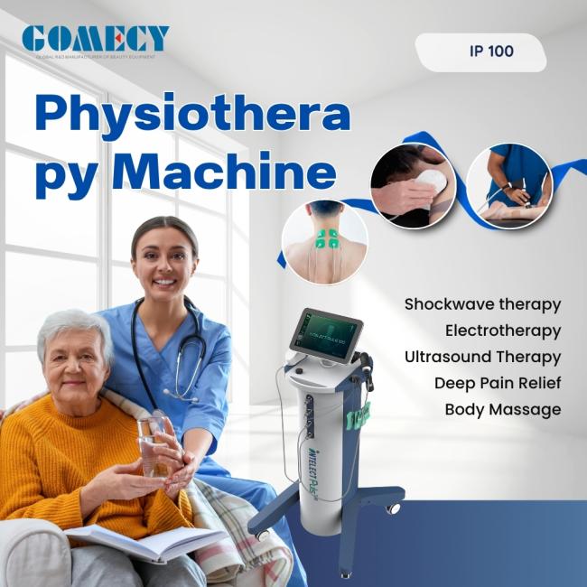 IP100 shockwave electrotherapy ultrasound physiotherapy machine pain relief