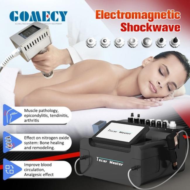 2 Handles Dual ShockwaveTherapy Machine Offering Pneumatic and Electromagnetic Therapy to Enhance Osteoblast Mitosis and Bone Remodeling