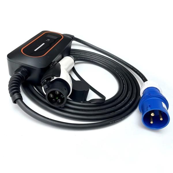 Quality SAE J1772 Type 1 EV Charger Blue CEE Plug 7Kw 32A Portable EV Charger for sale