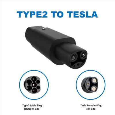 China 32A 250V AC EVSE Adapter IEC 62196-2 Type 2 To Tesla Adapter For MODEL S/3/X/Y for sale