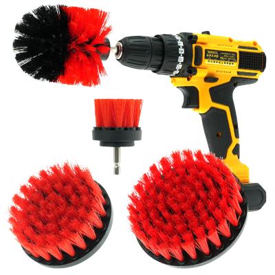 China Drill Scrubbing Cleaning Brush Set 4 Pieces Electric Drill Power Brushes For Household Cleaning for sale