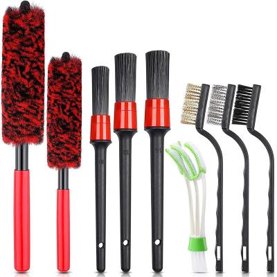 China Coral Fleece Car Detailing Brush Auto Upholstery Brush For Dashboard Ac Cleaning for sale