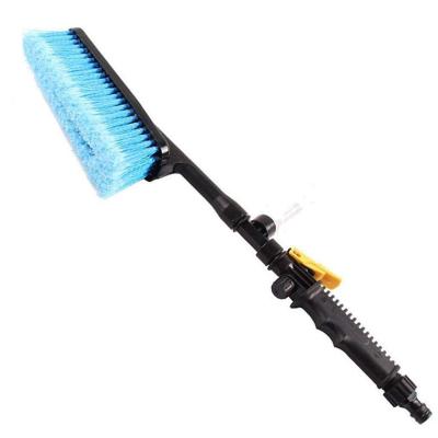 China Multifunctional Soft Bristle Car Detailing Brush With Foam Bottle for sale