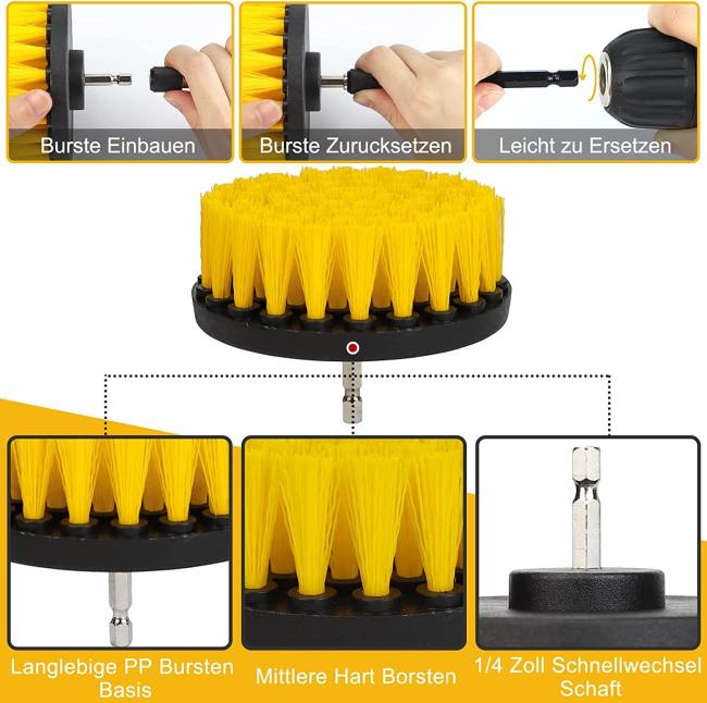 Drill Scrubber Brush