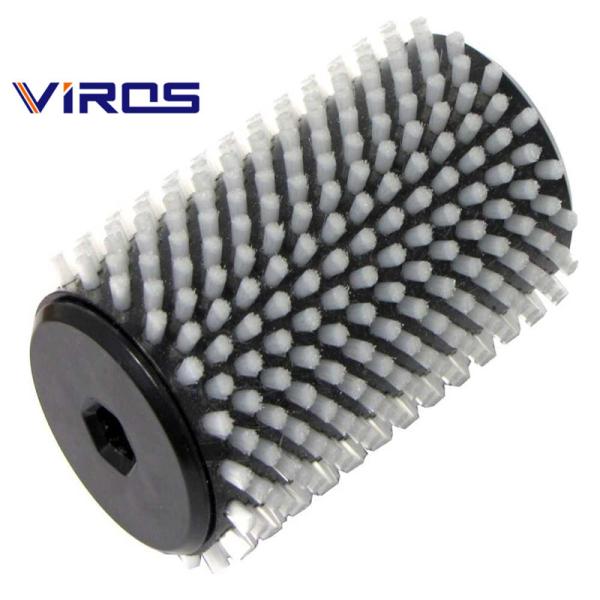 Quality Rotating Industrial Nylon Roller Brush Copper Wire For Ski Polishing Waxing Conveyor Cleaning for sale
