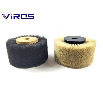 China Pig Hair Industrial Nylon Brush Roller For Conveyor Belt Cleaning for sale