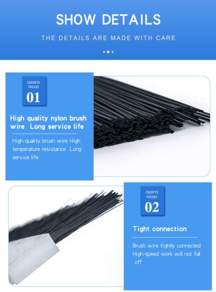 Quality Nylon Bristle Industrial Strip Brush Rust Removal Customized for sale