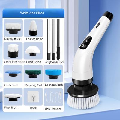 China New 9 In1 Electric Spin Scrubber With Display Screen for sale