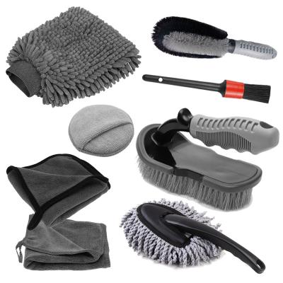 China Flexible Vehicle Detail Brush Set With Soft Pp Opp Bag/Carton Pack for sale