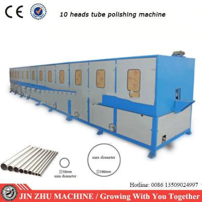 China Automatic Stainless Steel Pipe Mirror Polishing Machine With 10 Heads for sale