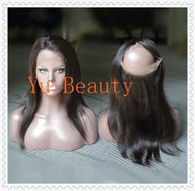 China Brazilian virgin human hair 360 lace frontal closure for sale