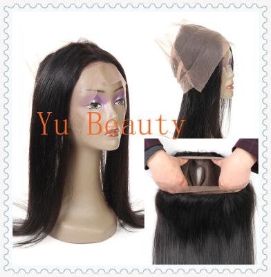 China Brazilian virgin human hair 360 lace closure IN STOCK for sale