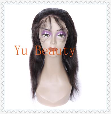 China Brazilian virgin human hair 360 lace frontal closure for sale