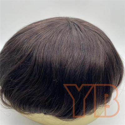 China Hollywood BASE French Lace front Mens Hair System Surrounded by Thin Skin Perimeter and Lace Front for sale