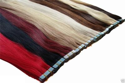 China wholesale grade russian red color hair invisible skin 100 virgin skin weft tape pu human hair extensions for sale