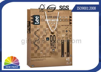 China SGS / FSC Customised Creative Kraft Paper Gift Bags With PP Rope Handle Tags for sale