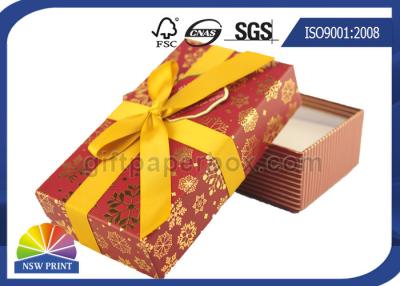 China Anunció la caja de empaquetado de regalo de la cartulina de encargo de papel de gama alta de la caja con Bowknot de la cinta en venta