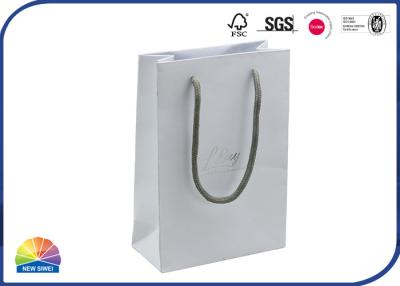 China White Paper Gift Bag Custom Logo Birthday Gift Packaging Small Size with Tight Handles for sale
