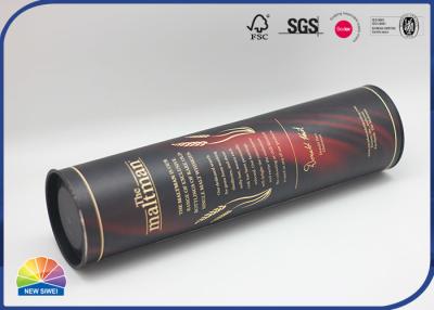 China Wine Bottle Sales Display Packaging Composite Paper Tube With Metal End en venta
