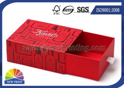 China Caja de papel rígida modificada para requisitos particulares del cajón para el jabón de los tratamientos/del cuerpo del pelo/el equipo del protector labial en venta