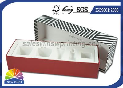 China Luxury Paper Gift Box Cosmetic Rigid Cardboard Box With Flocking Plastic Blister for sale