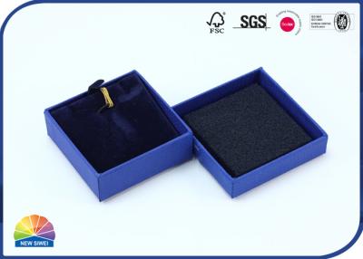 China Caixa de presente feito-à-medida de Logo Foil Stamping Jewelry Paper com tampa à venda