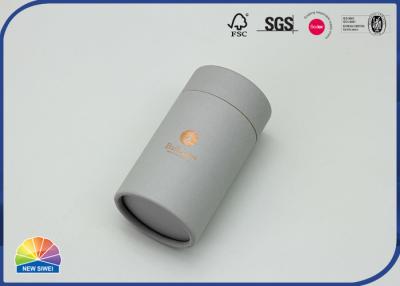 China Caixas de empacotamento cosméticas feitas sob encomenda de gravação do tubo de papel da textura com tampa à venda