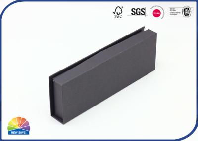 China Caja de encargo de impresión negra de la tapa de la bisagra de la caja de papel de la cartulina de la forma en venta