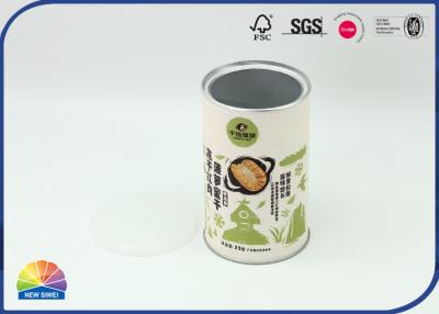 China Metal Bottom Composite Paper Tube With Aluminum Foil Inside Liner for sale