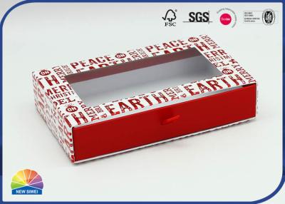 China Transparent PET Window Hot Stamping Sliding Drawer Gift Boxes for sale