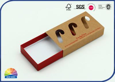 China Cajón de cartón Kraft FSC Caja de papel deslizante de embalaje navideño en venta