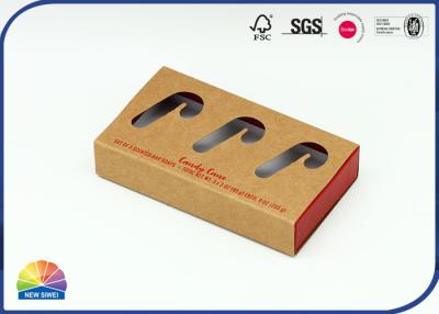 Chine Vernissage mat de boîte de papier d'emballage de tiroir de fenêtre de canne de bonbon à vendre