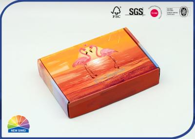 Chine Emballage actuel de boîte ondulée d'annonce d'e imprimé par flamant cannelure à vendre
