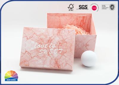 China Caja de regalo impresa textura de cumpleaños del mármol de E CCNB Matte Sturdy Paper Box en venta