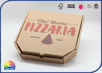 China La categoría alimenticia de papel impresa de encargo de la caja de la pizza de Kraft acanaló el material en venta