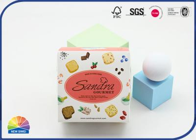 China 4C caja con bisagras galletas de la comida de la tapa de la caja del cartón de plegamiento de la impresión 350Gsm en venta