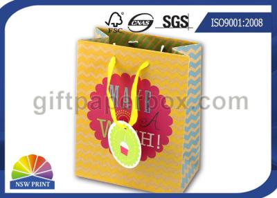 China Sacos de papel feitos sob encomenda de Brown Kraft da impressão a cores completa para o empacotamento do presente de aniversário à venda