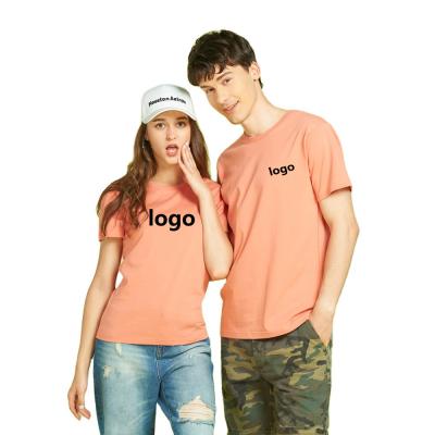China Fashionable Color 210G Regular Fit Casual T-shirt Wholesale Blank 100% Cotton Summer Short Sleeve Custom Logo T Shirt For Couple for sale