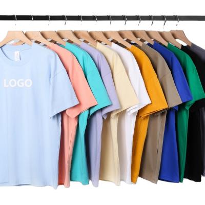China Blank T-shirt Short Sleeve Little Drop Shoulder 100% Combed Cotton  Unisex Shirt High Quality Custom Logo Printing Basic T Shirt for sale