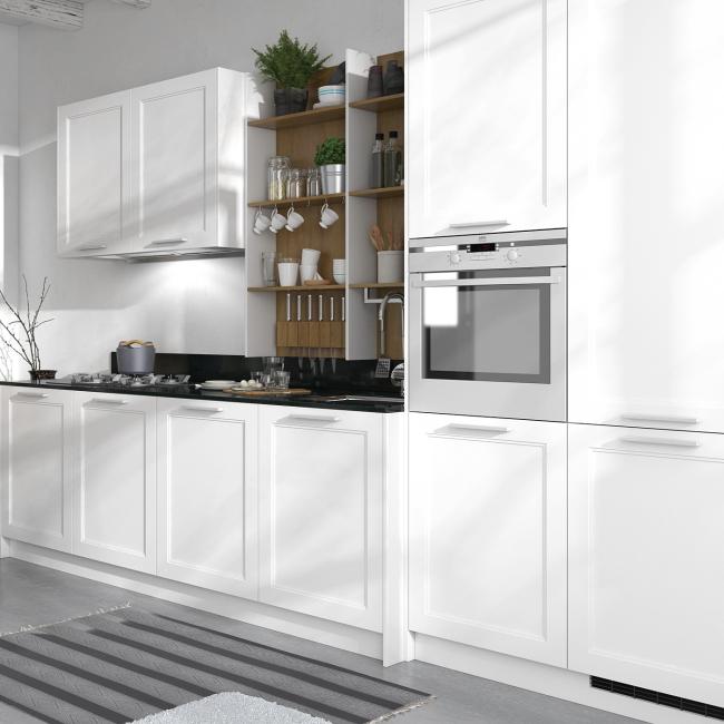 Close-up view of kitchen cabinet showing quality craftsmanship