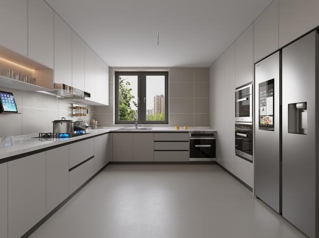 Close-up view of high-end melamine board cabinet construction