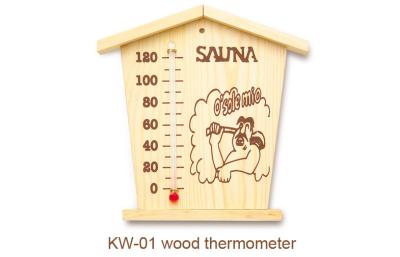 China wooden thermometer Sauna Accessories cabin shape for steam room for sale