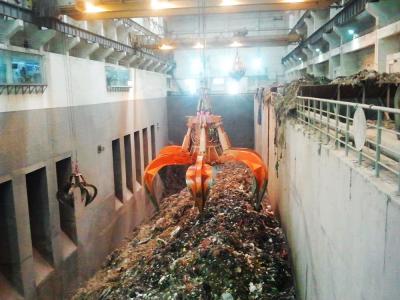 China China's high quality and low price 45 ton garbage grab bridge double beam crane, power plant double beam crane, grab dou for sale