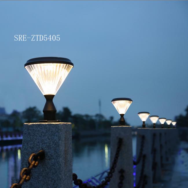 Aluminum Die Cast PC Shade Outdoor Water Proof Fence Solar LED Garden Gate Pillar Light