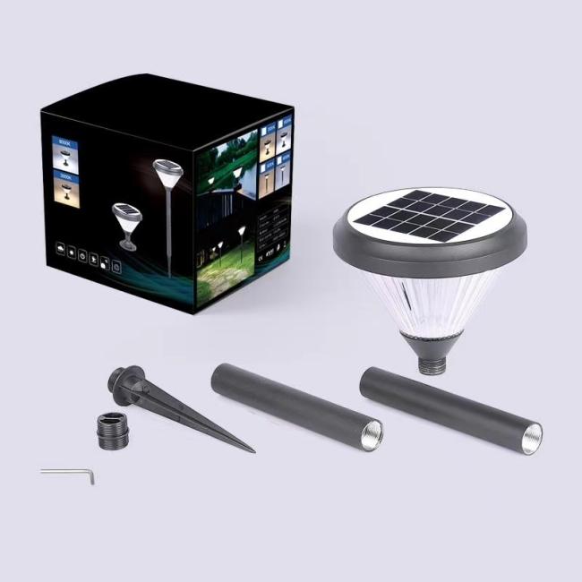 Cast Aluminum Yard Lawn Spike Solar Garden Light Global Sunrise Lights