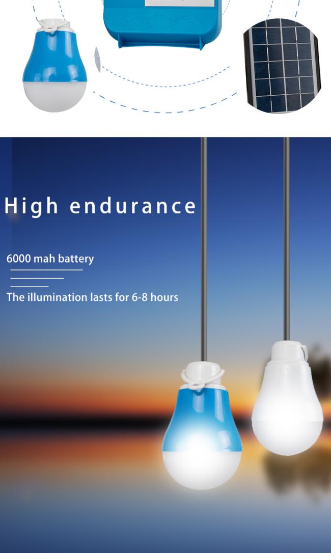 Solar Power Generation Small System Lighting Outdoor Sports Camping Mountain Hiking Remote Control One Tow Three Lamps