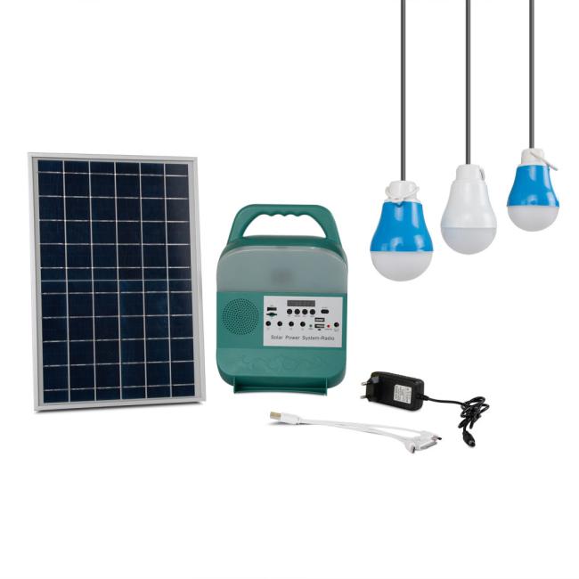 Solar Power Generation Small System Lighting Outdoor Sports Camping Mountain Hiking Remote Control One Tow Three Lamps