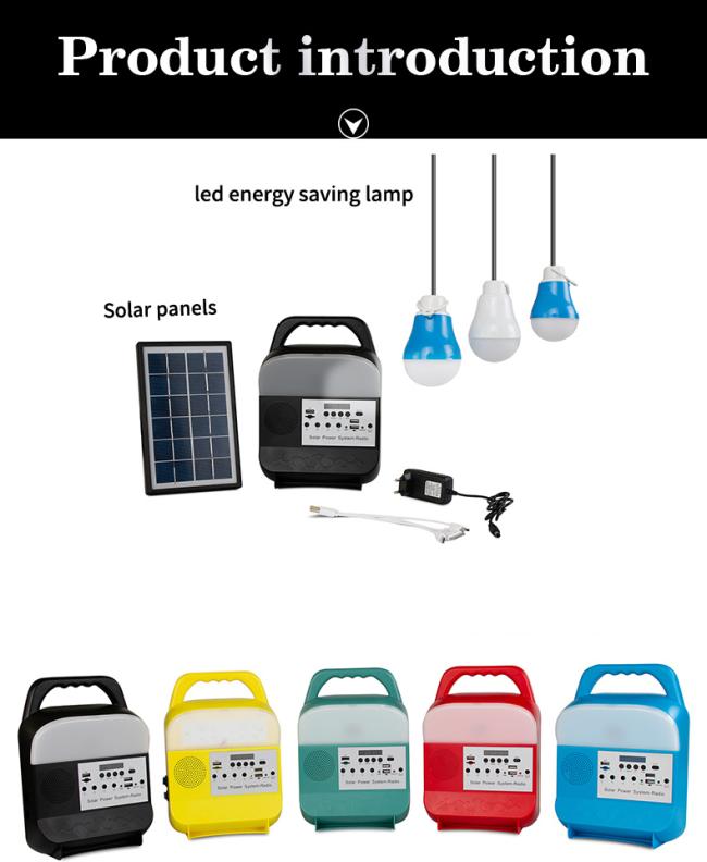 DC Solar System Portable Lighting Outdoor Fishing Picnic Mobile Phone Charging Lamp
